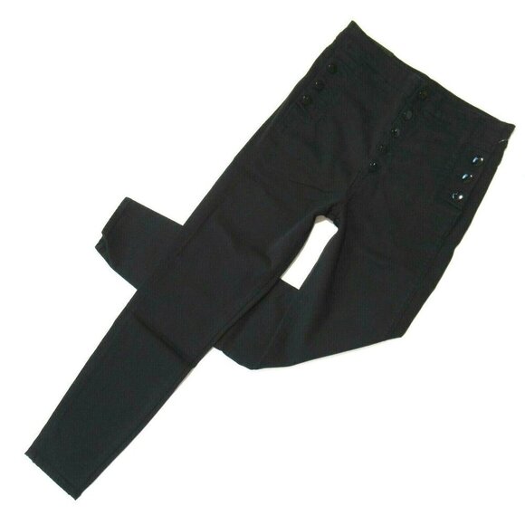 NWT J Brand Natasha in Seriously Black Sky High Skinny Buttonfly Stretch Jean 32